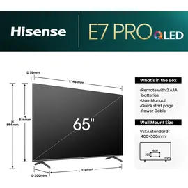 Hisense 65E77NQ PRO 65 Zoll QLED 4K TV