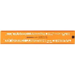 Schriftschablone Schrifthöhe 2,5mm H-Profil, ISO 3098/1B, DIN6776