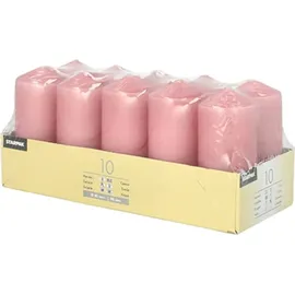 Papstar Stumpenkerze 9 x 4 cm 10 St. altrosa