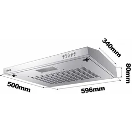 Ciarra Unterbauhaube 60 cm Silber