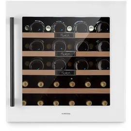 Klarstein Vinsider 36 Built-In Uno Einbau-Weinkühlschrank 36 Flaschen 92 Ltr Edelstahl Weiß