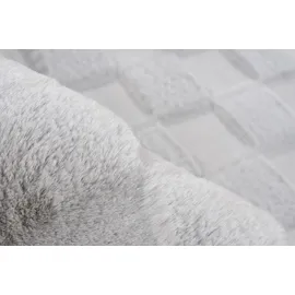 Kayoom Teppich KAYOOM "Botany 625", silber, B:80cm H:18mm L:150cm, Polyester, Teppiche, Teppich, weicher kuscheliger Kurzflor, Fellhaptik, alle Räume, viele Farben