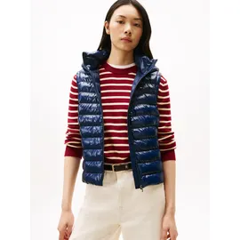 Tommy Hilfiger Steppweste LW PADDED SLIM VEST leicht glänzende Oberfläche blau S (36)