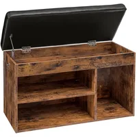HOOBRO Schuhbank, Schuhregal mit Sitzfläche, Sitzbank mit Stauraum, Schuhschrank,