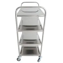 kompatible Ware Servierwagen silber 84,5 x 52,5 x 125,0 cm