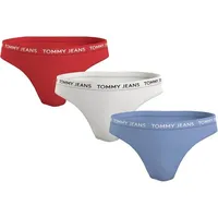 Tommy Hilfiger Underwear Slip 3P CLASSIC THONG (EXT SIZES) (Packung, 3-St., 3er) mit Tommy Jeans Logo-Elastikbund bunt L (40)