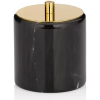 Kela Wattedose Liron, Ø 9,5 cm, Marmor/Metall, schwrarz/goldfarben, 20015