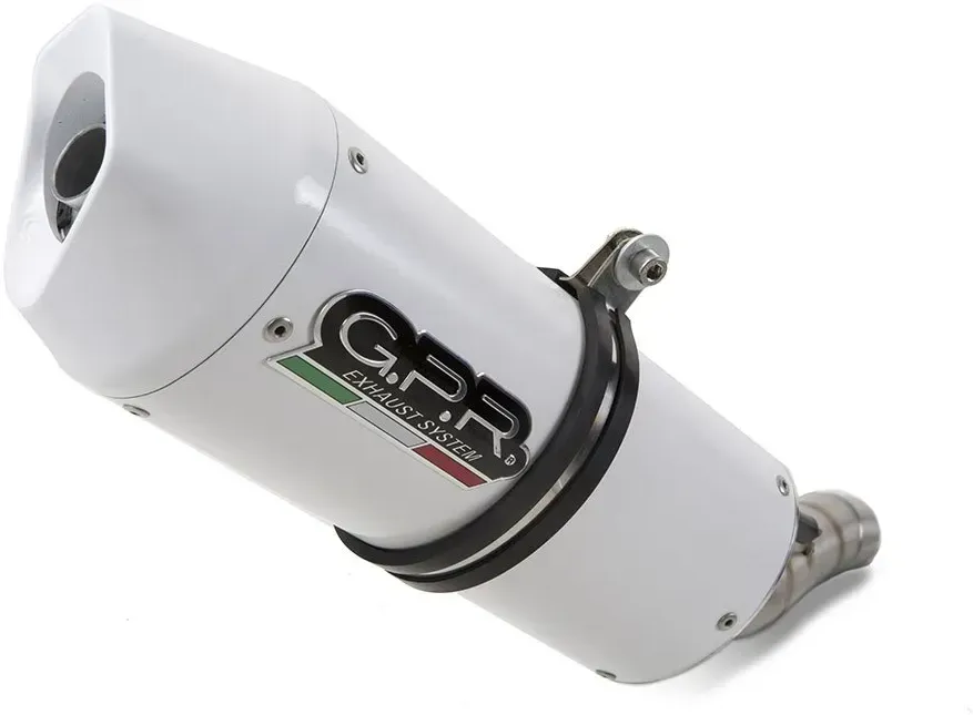 Gpr Exhaust Systems Albus Ceramic Honda Nc 750 X/s Dct 14-16 Homologierter Slip On Schalldämpfer - Glossy White / White - Homologated