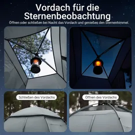 SoBuy OGS32-L-HG 7in1 Wurfzelt Grau