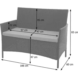 Mendler Halden 106 x 0 x 0 cm Schwarz
