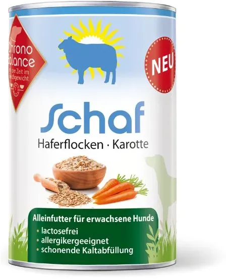 ChronoBalance Alleinfutter Schaf mit Haferflocken und Karotte Futter 12x400 g