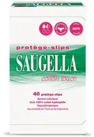 Saugella Cotton Touch - Protège-Slip Hypoallergénique & Doux Tissu respirant et Fin pour Femmes Propriétés Anti-Odeur Peaux Sensibles Pack de 40 Serviette hygienique pc(s)