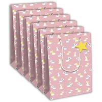 Clairefontaine 6x Einhörner, Geschenktasche L (26,5x14x33 cm), 210g, geeignet