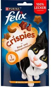 felix® Katzen-Leckerli Crispies mit Rind- und Huhngeschmack 45,0 g