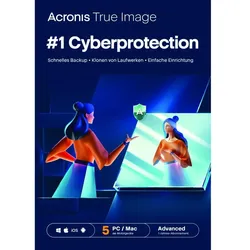 Acronis True Image Advanced 2025, 5 Geräte - 1 Jahr, 50 GB Cloud-Speicher