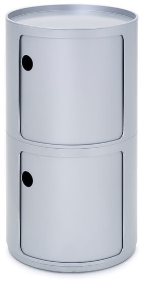 Kartell Container Componibili silber, Designer Anna Castelli Ferrieri, 76.5 cm