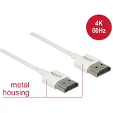 DeLock HDMI Anschlusskabel HDMI-A Stecker 1 m Weiß