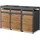 ML-Design Mülltonnenbox 200 x 80 x 124 cm braun