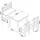 [en.casa] Kindertischset Lousame 2 Stühle 1 Sitzbank Kiefer massiv natur/weiß beige