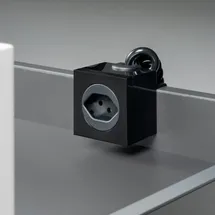 Neoro Möbelsteckdose mit Klemmbefestigung BT008 6 x 6