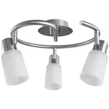arte lamp Deckenlampe 3-flg. silber/weiß