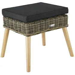 TECTAKE Rattan Fußbank Vibo 150kg