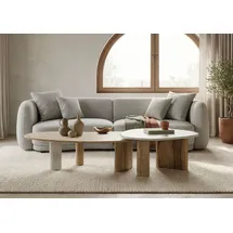 MASSIVMOEBEL24.DE Couchtisch natur Weiß Sheesham 120 x 35 x 65 cm