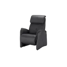 Hukla Relaxsessel Pierre Leder 88 x 117 x 87 cm Schwarz elektrisch