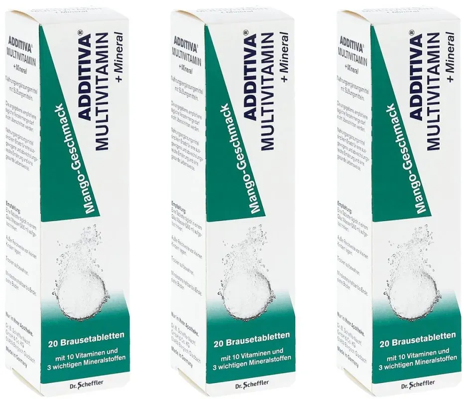 Additiva Multivitamin + Mineral Mango-Geschmack Brausetabletten