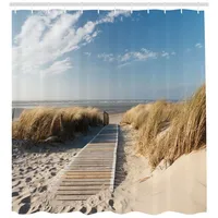 ABAKUHAUS Duschvorhang Deutschland Landschaft 175 x 180 cm blau