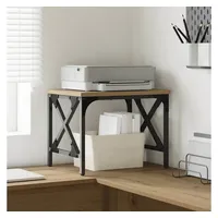 vidaXL Druckerständer Artisan-Eiche 40 x 30 x 31 cm Holzwerkstoff, Verstellbarer Ständer, rechteckiger Drucker, Büro-Organizer, moderner Tisch, höhenverstellbar