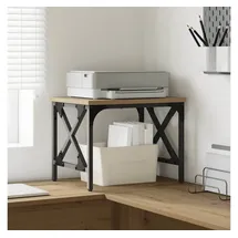 vidaXL Druckerständer Artisan-Eiche 40 x 30 x 31 cm Holzwerkstoff, Verstellbarer Ständer, rechteckiger Drucker, Büro-Organizer, moderner Tisch, höhenverstellbar