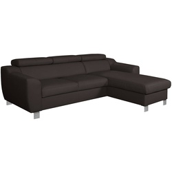 Ecksofa Aspen Leder Braun Dunkelbraun