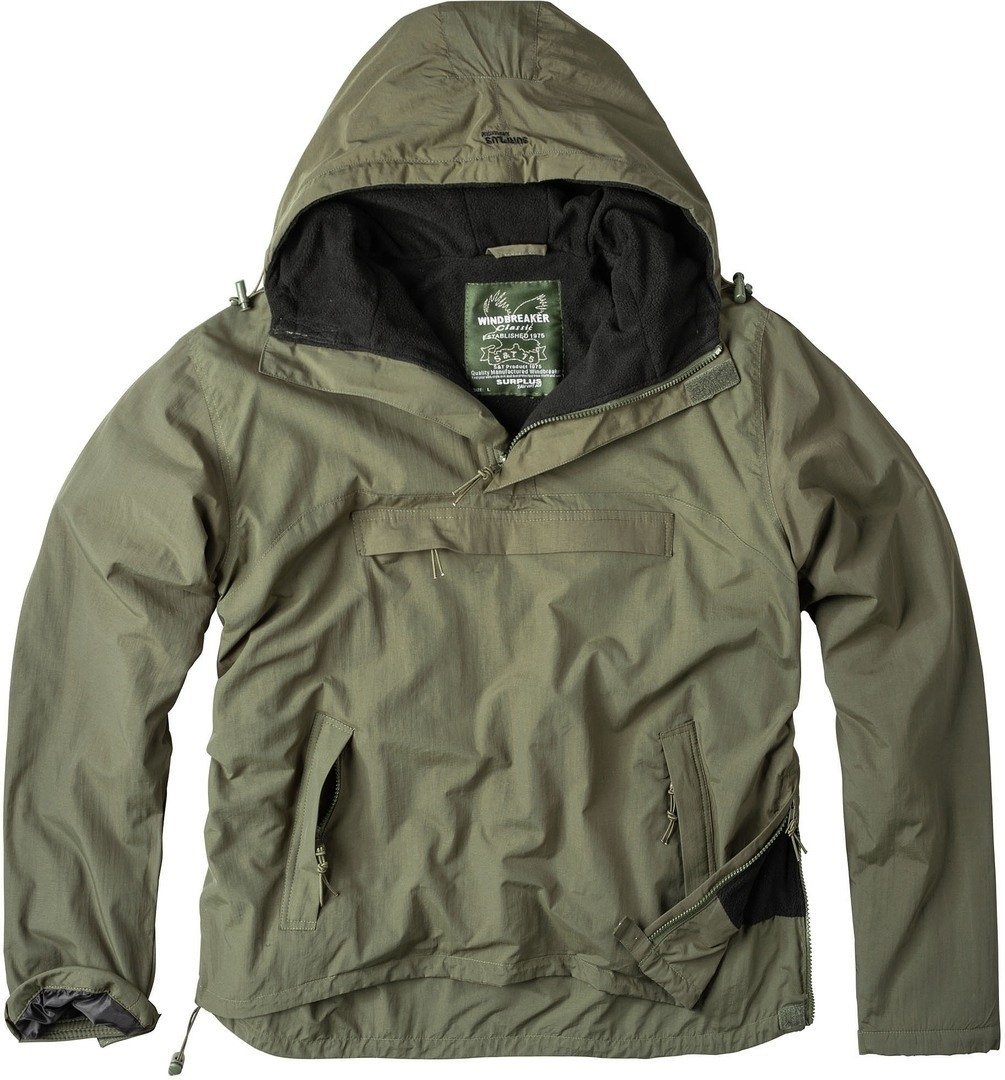 Surplus Windbreaker Jas, groen, M Voorman