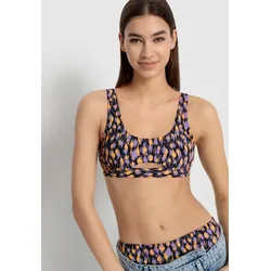 Bustier-Bikini-Top »Lavista«, mit Cut-Out vorne, Gr. 40 - Cup A/B, schwarz bedruckt, , 31624856-40 Cup A/B