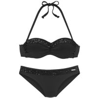 bruno banani Bügel-Bandeau-Bikini Damen schwarz Gr.40 Cup D