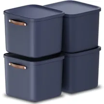 Rotho Aufbewahrungsbox Maloja 39,5 x 38,0 x 34,0 cm 4-tlg. blau