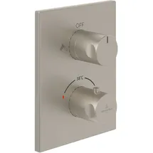 Villeroy & Boch Universal Taps & Fittings Unterputz-Thermostat mit Zweiwege-Mengenregulierung, brushed nickel Matt