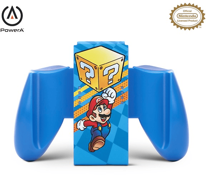 POWERA Joy-Con-Komfortgriff Mystery Block Mario, Nintendo Switch Controller Adapter, Blau