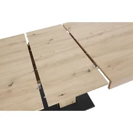 Hela Säulentisch Esstisch AGNES T Eiche, Synchronauszug 140-180-220cm