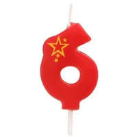 Papstar Zahlenkerze Mini 6,8 cm 15 St. Rot