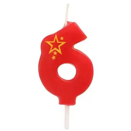Papstar Zahlenkerze Mini 6,8 cm 15 St. Rot