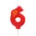 Papstar Zahlenkerze Mini 6,8 cm 15 St. Rot