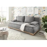 ed exciting design Schlafsofa Polyester 2-Sitzer Dunkelgrau