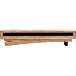 Lowboard WHITEOAK, braun (eiche natur geölt), B:220cm H:41,5cm T:45cm, FSC-zertifiziertes Massivholz, Sideboards