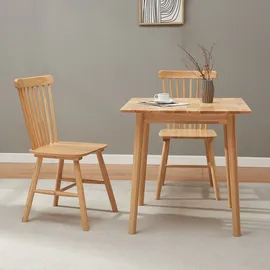 [en.casa] Esszimmerstuhl Karmoy Holz Natur 2er Set