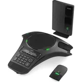Snom C620 Konferenz Telefon mit 2 drahtlosen Mikrofonen, Konferenzgerät, Schwarz