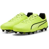 Puma King Match FG/AG Jr Soccer Shoe, Electric Lime Black-Poison Pink, 33