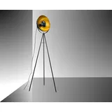 Trango Tripod Vintage Stehleuchte schwarz-gold inkl. 1x 4 Watt E27 LED Leuchtmittel 3000K warmweiß