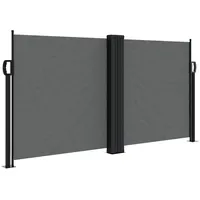 vidaXL Seitenmarkise 120 x 1000 cm Anthrazit Polyester